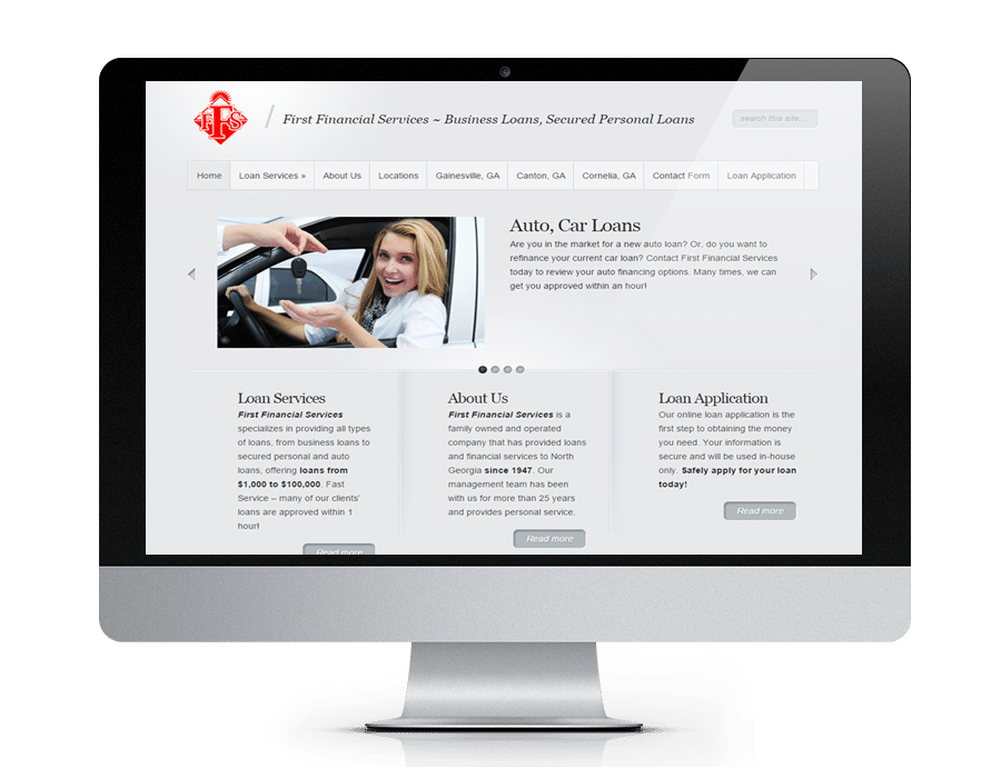 Financial website design, custom web design - Gainesville, GA - North Georgia