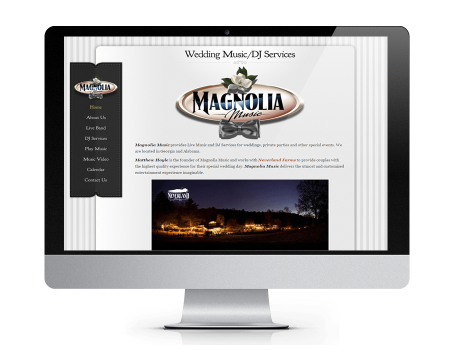 Music service website design, custom websites - Gainesville, GA - North Georgia