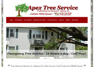 Web Design for Apex Tree Service - Atlanta, GA